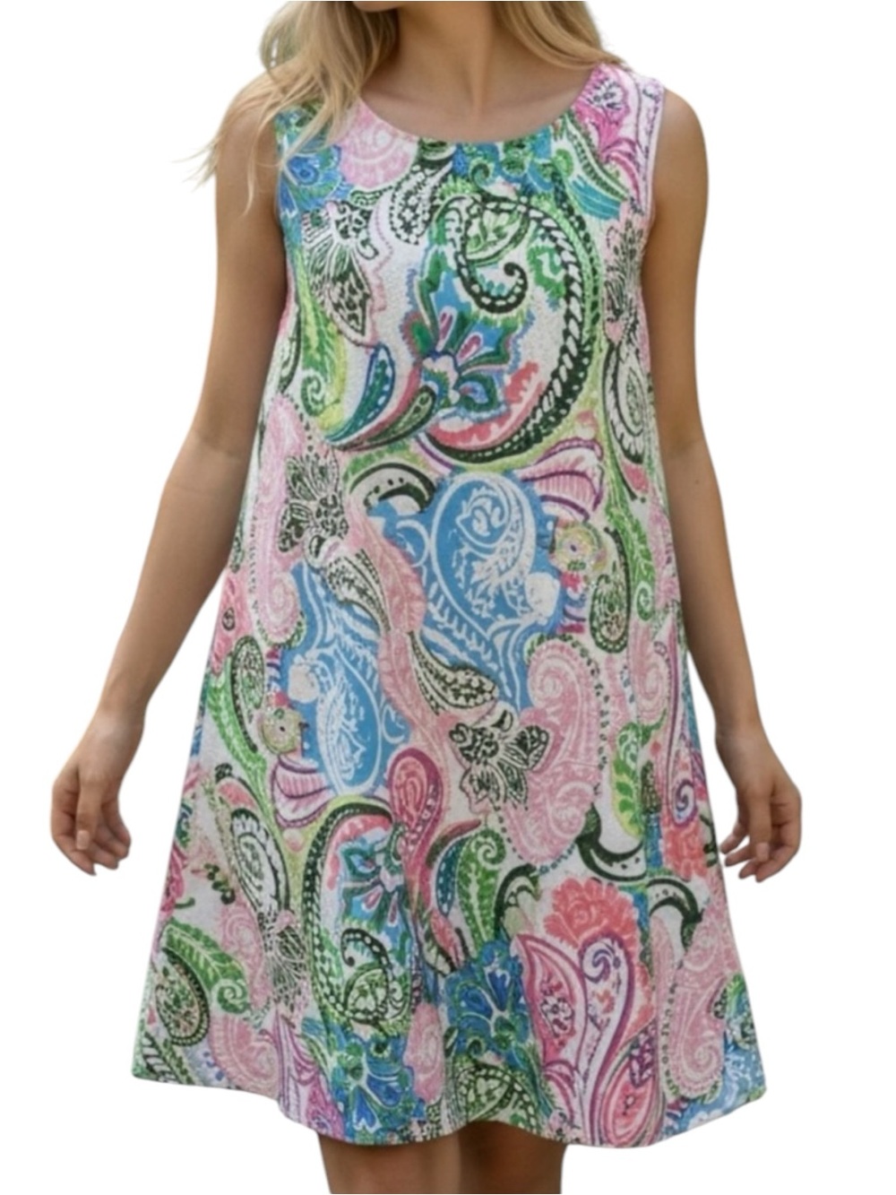 Ivy Lane Paisley Print Sleeveless Dress